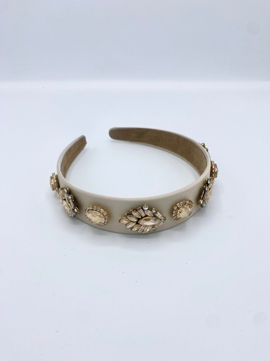 Accessoires Munich Shoebar | Headband Beige Crystals