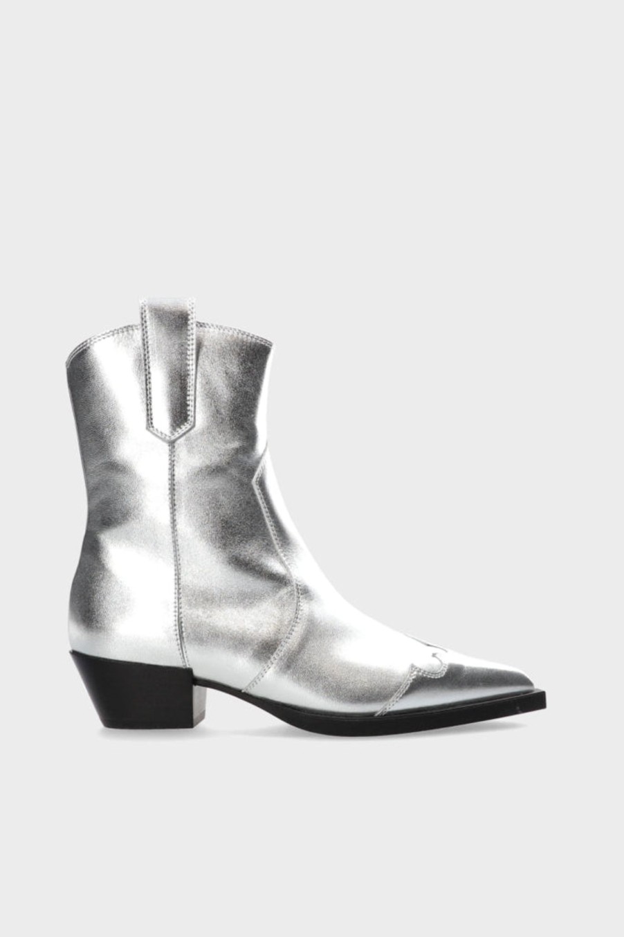 Schuhe Munich Shoebar | Cph239 Vitello Silver Western Boot