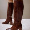 Schuhe Munich Shoebar | East Croco Brown Boot