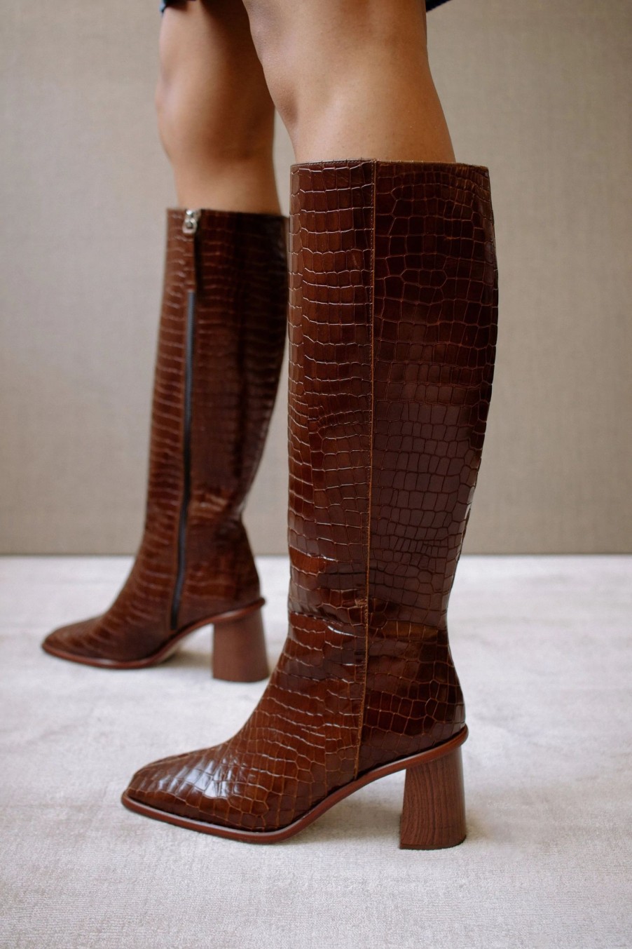 Schuhe Munich Shoebar | East Croco Brown Boot