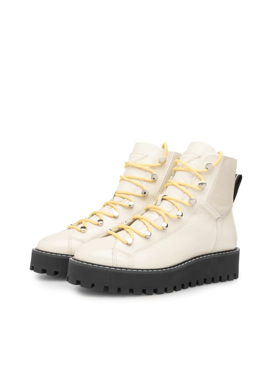 Schuhe Munich Shoebar | Verona Patent Leather Off White Boots