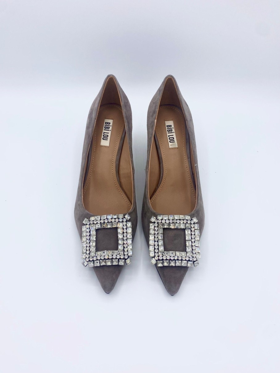 Schuhe Munich Shoebar | Crystal Pump Vicky Grey Taupe