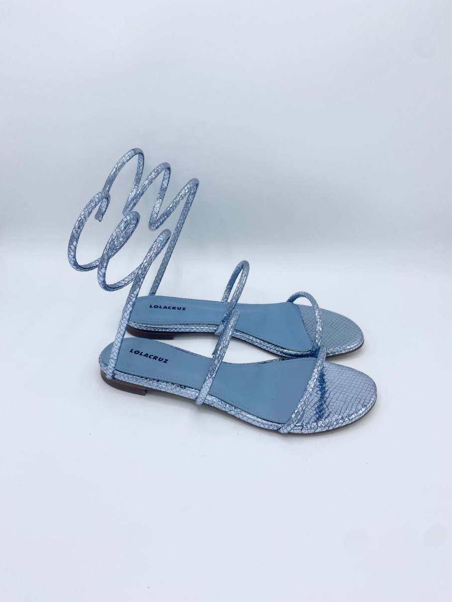 Schuhe Munich Shoebar | Piale Metallic Blue Sandal